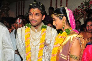 Telugu Movie Star Allu Arjun with his wife Sneha Reddy