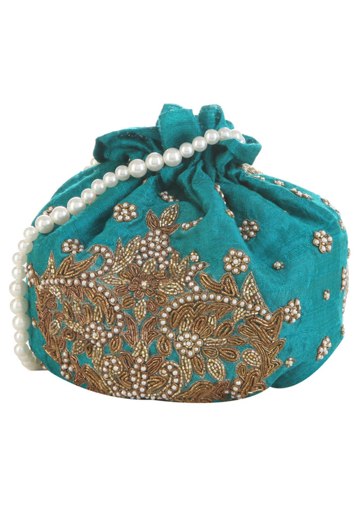 blue potli bag