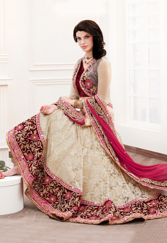Exclusive Designer Indian Bridal Wedding Lehenga Dress with Zardozi on Pure  Georgette - Rana's by Kshitija